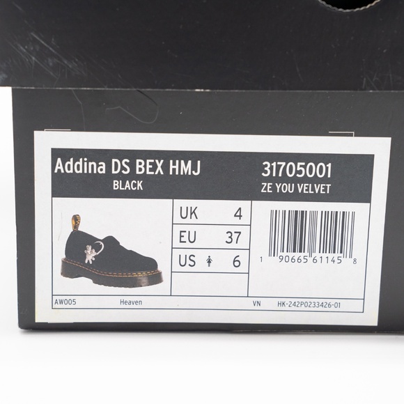 size 37EU 6 US Marc Jacobs Dr Martens Heaven Black Velvet Addina Mary Jane - Picture 11 of 11